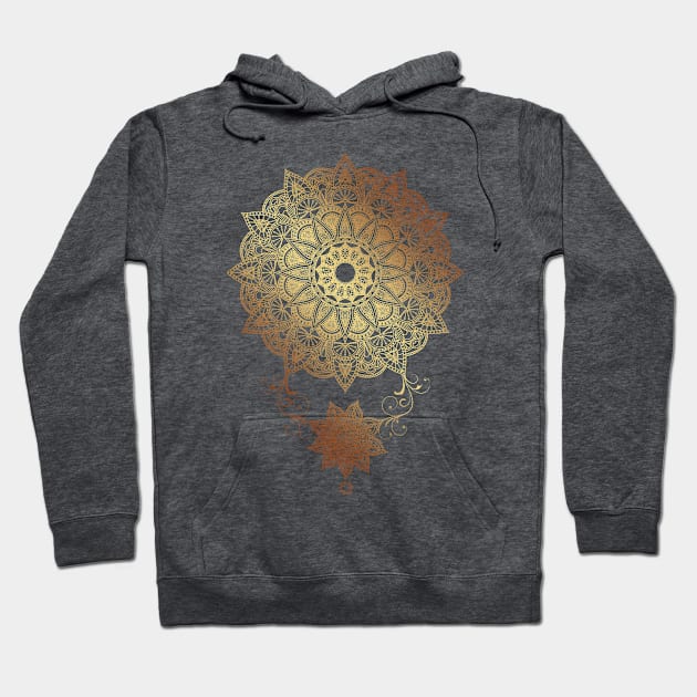 Mandala - Golden drop Hoodie by aleibanez